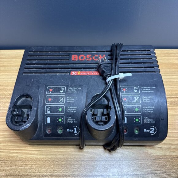 Bosch BC230 7.2v Thru 24v‎ 30 Min Dual Bay Charger - 2607225069 - Picture 1 of 5